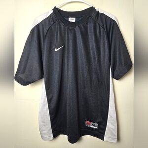 Men's Y2K Nike Metallic Black Blank Jersey, Size XL